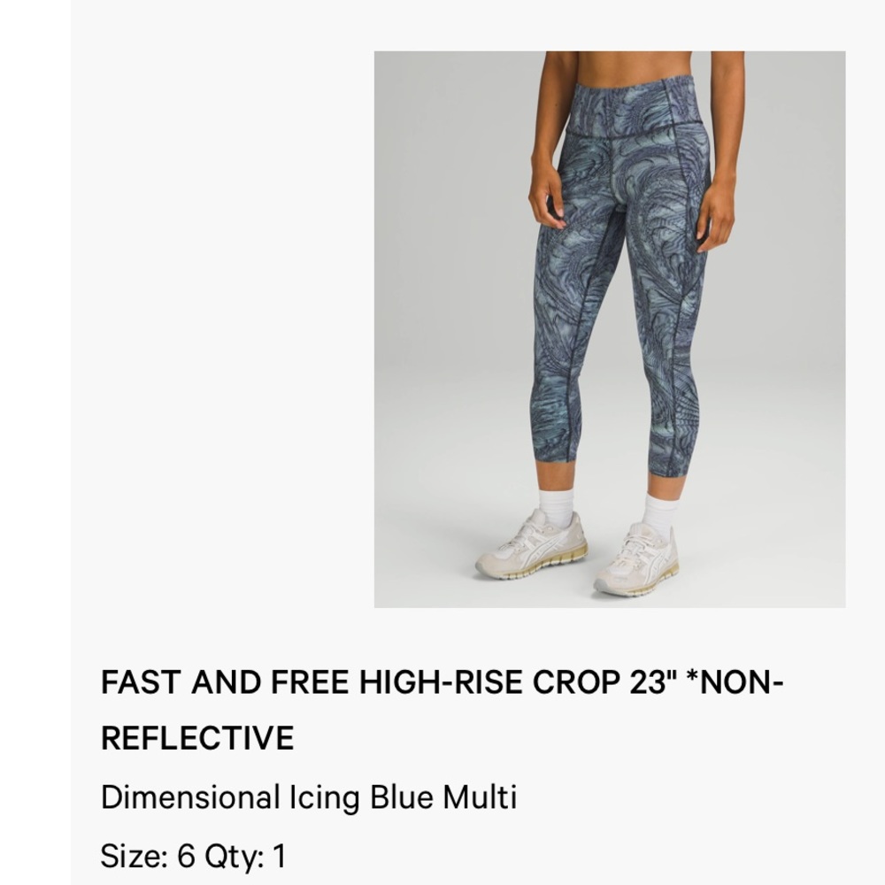 Lululemon high rise crop 23”